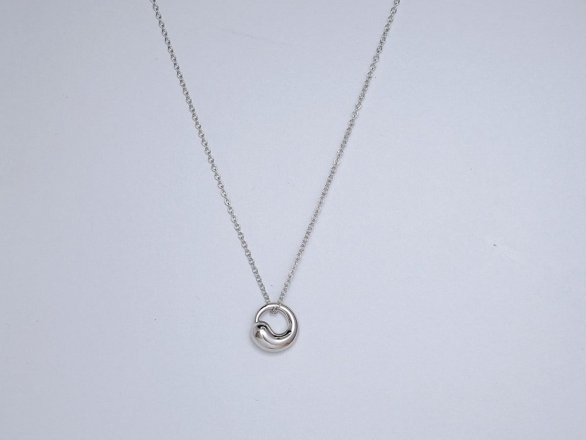 Tiffany Snail Pendant Silver Necklace