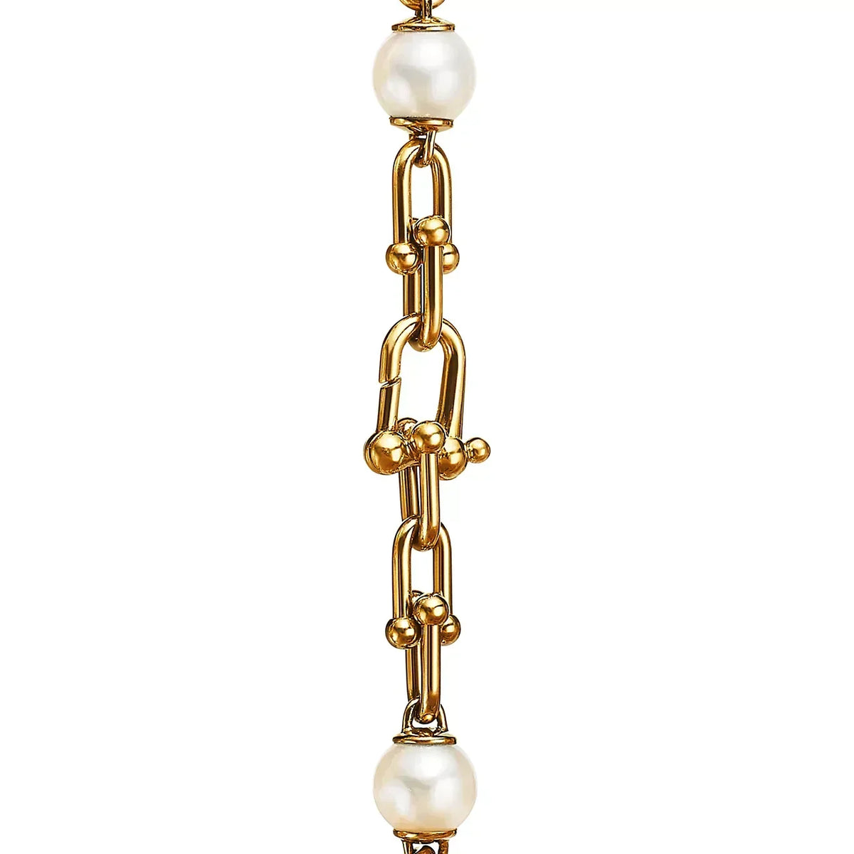 Tiffany Link Bracelet Gold with Freshwater Pearls