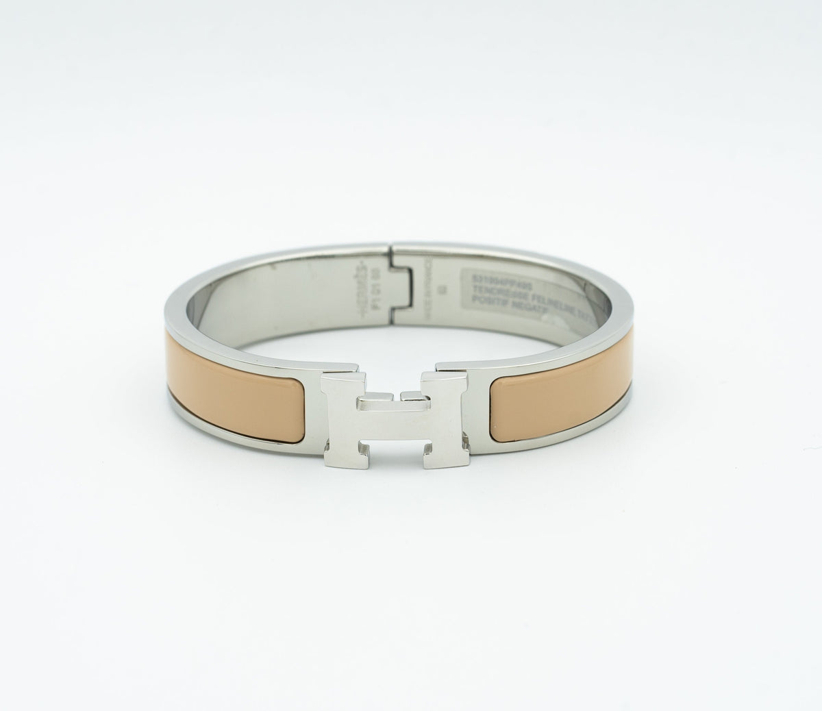 Hermes H Elegant Beige Bracelet