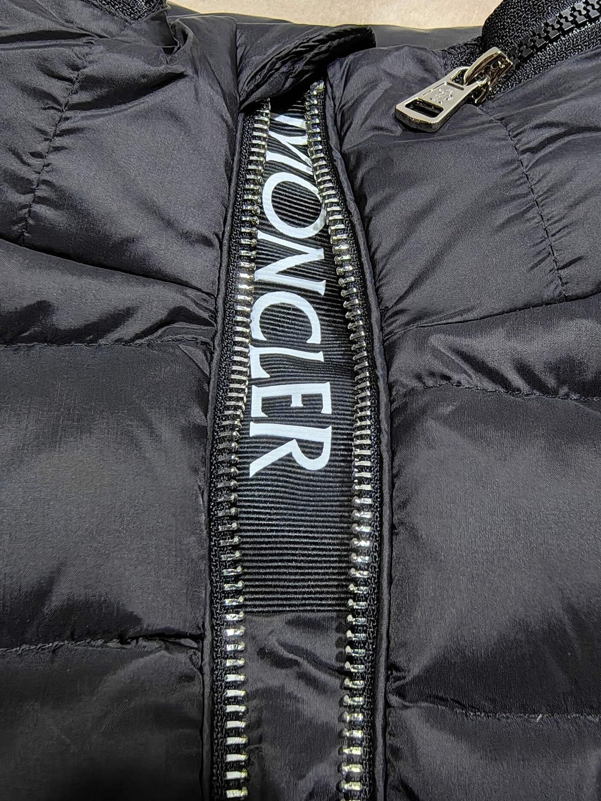 Moncler Hidden Lettering Down Vest — detail