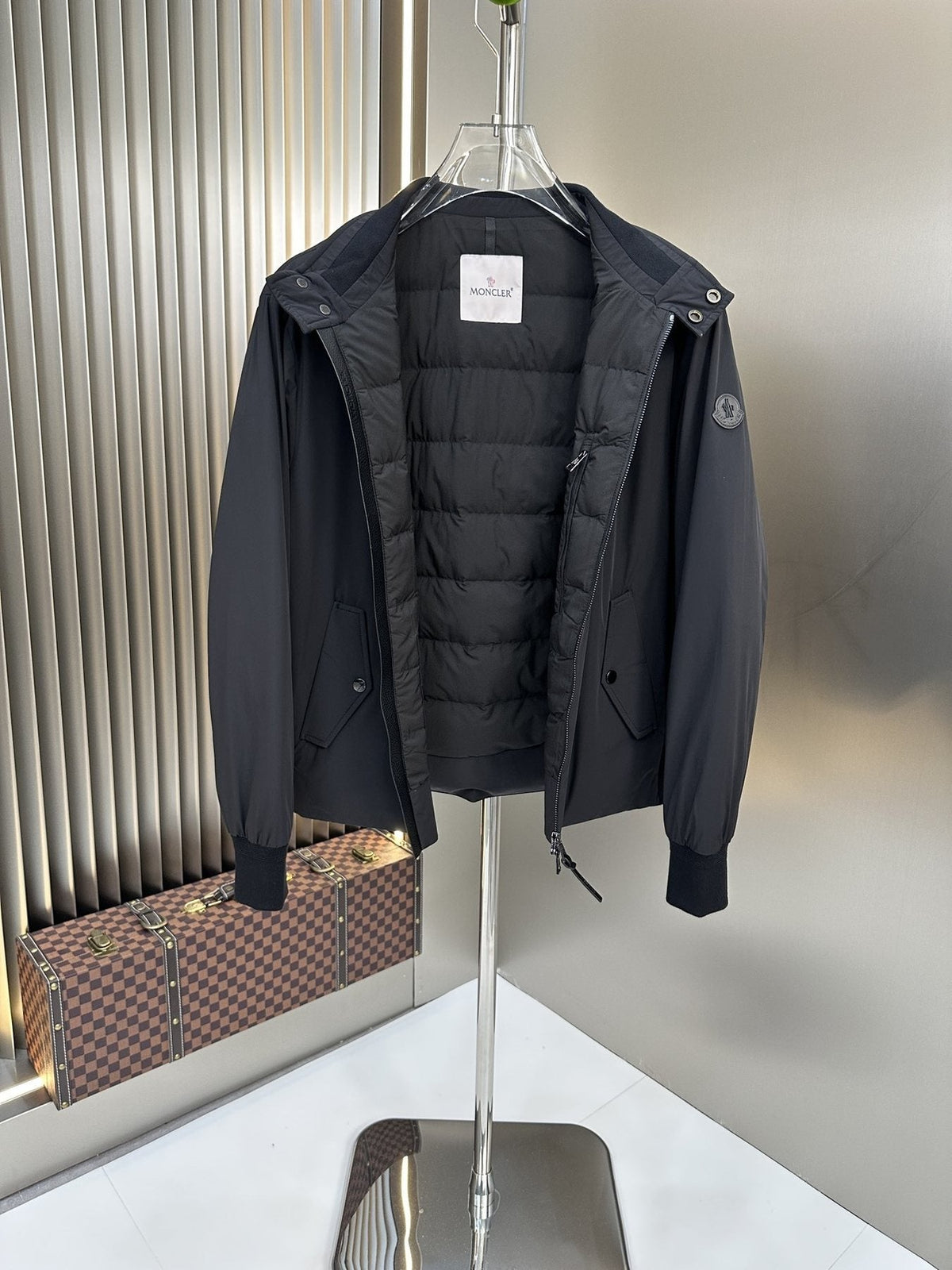 Moncler Padded Stand Collar Coat — detail