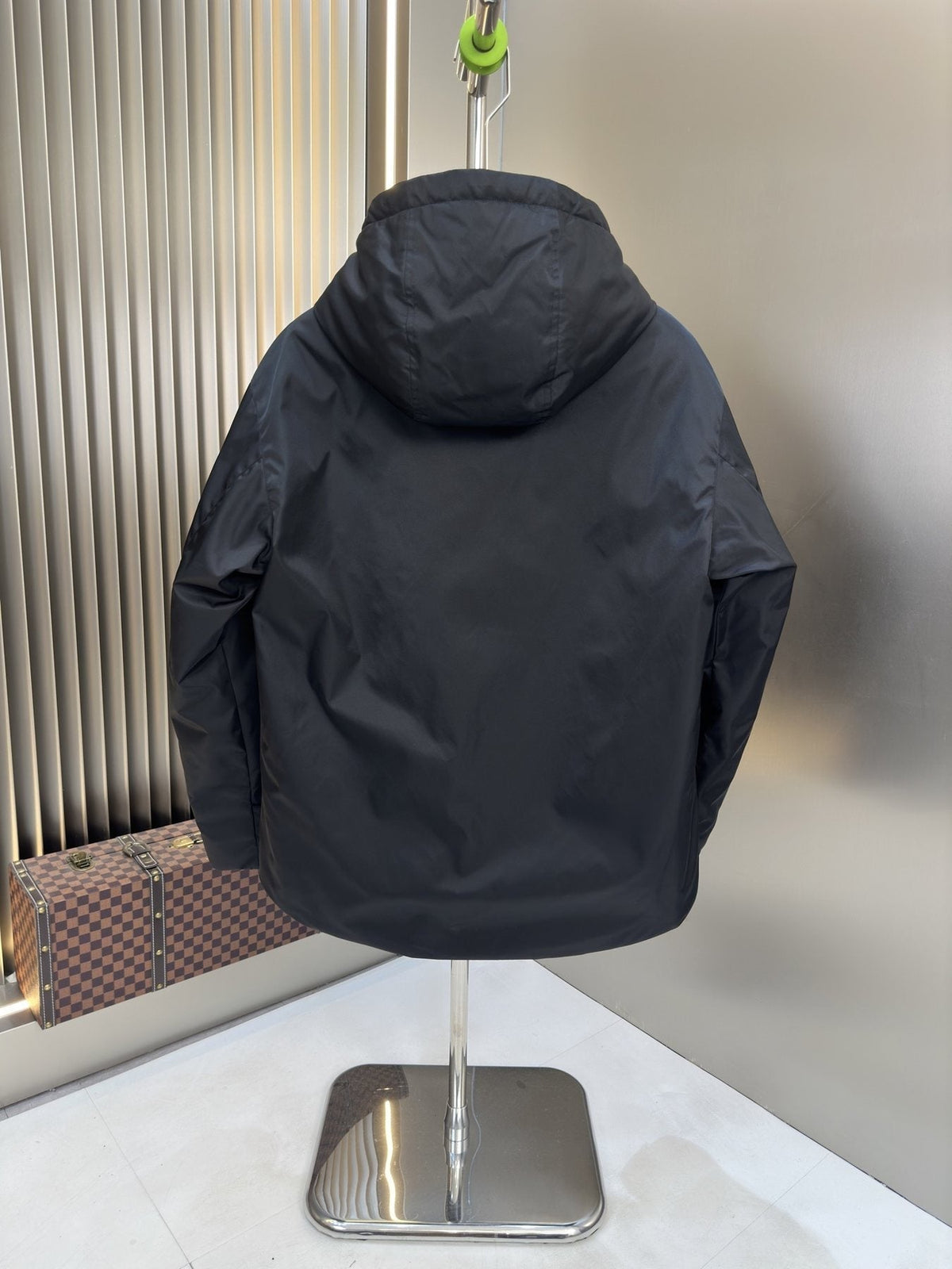Prada Black Hooded Utility Jacket — back