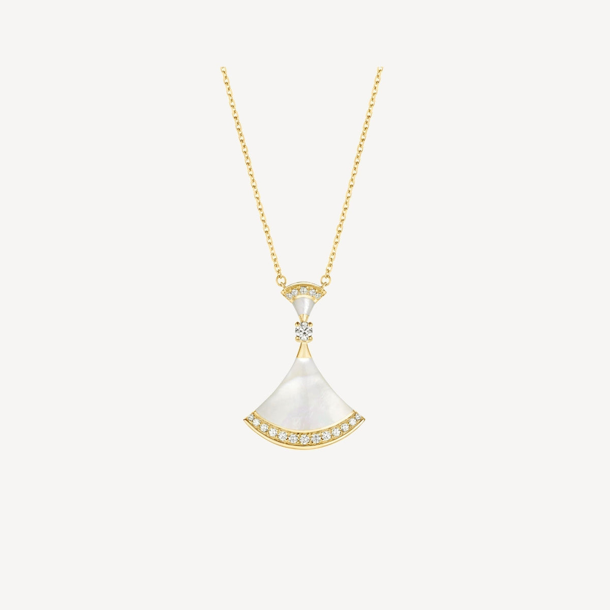 Bvlgari Dream Necklace MOP Gold Cubic Zirconia