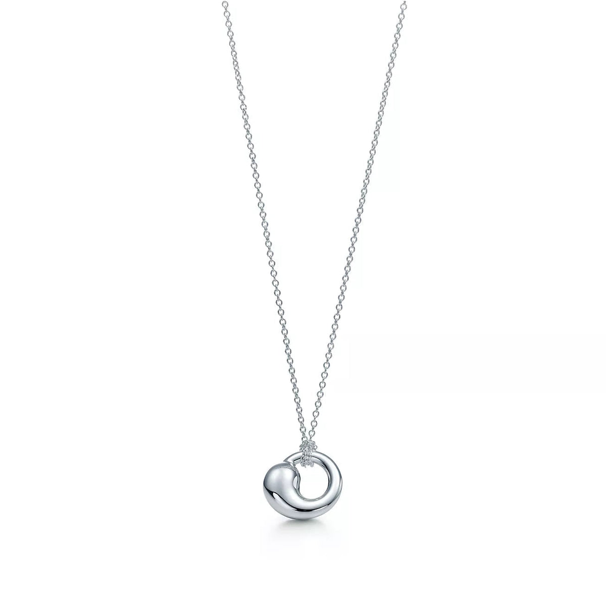 Tiffany Snail Pendant Silver Necklace