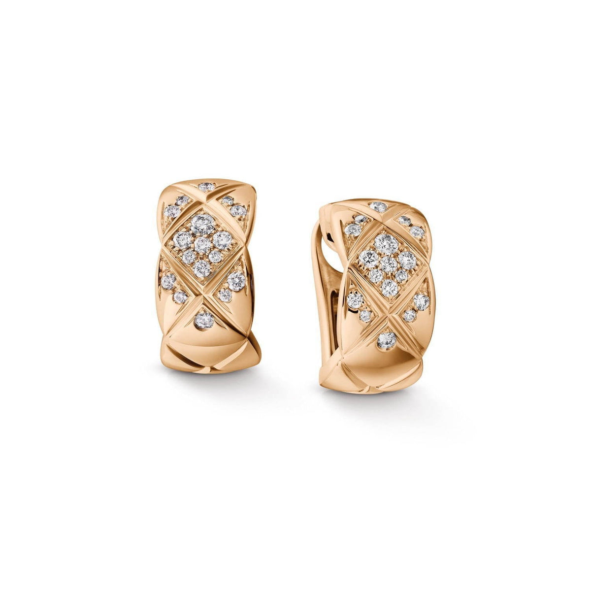 Chanel Crush Cubic Zirconia Pink Gold Earrings