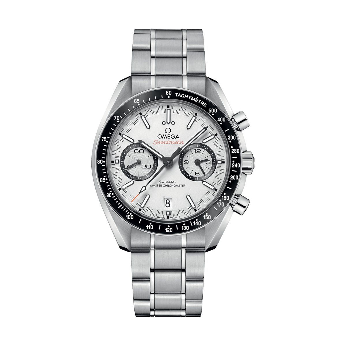 Omega Speedmaster Racing Chronograph 44.25mm Watch - White on Bracelet