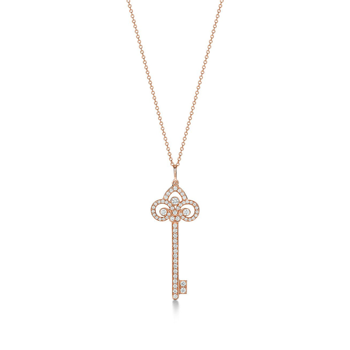 Tiffany Fleur Key Cubic Zirconia Necklace