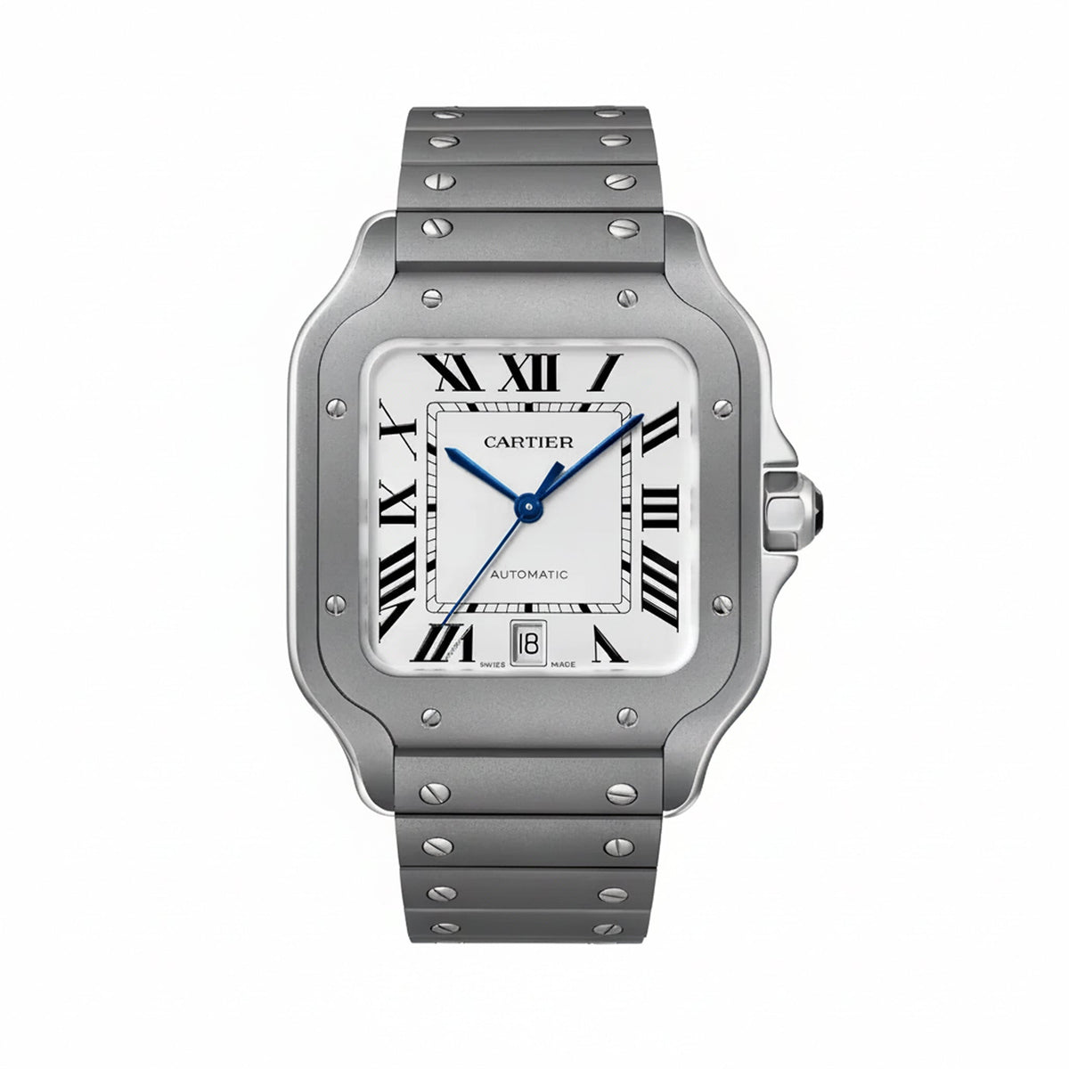 Santos De Cartier Large Model Watch - Titanium, White Dial