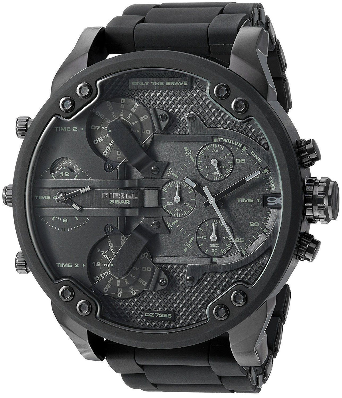 Diesel DZ7396 Mr. Daddy 2.0 Chronograph Men's Watch - Black Dial & Black Stainless Steel Strap